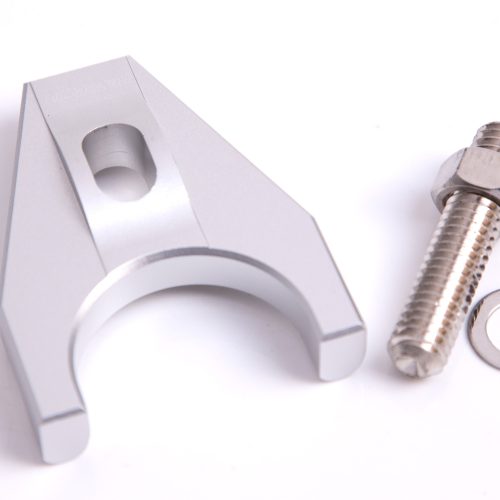 BILLET DISTRIBUTOR HOLD DOWN  SILVER BRACKET SUITS ALL CHEV