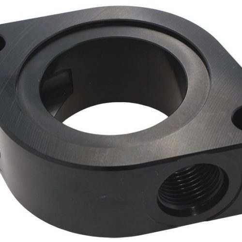 AF64-4051BLK Aeroflow Aeroflow Chev Water Neck Spacer With 2 X  8 Orb Aux Port