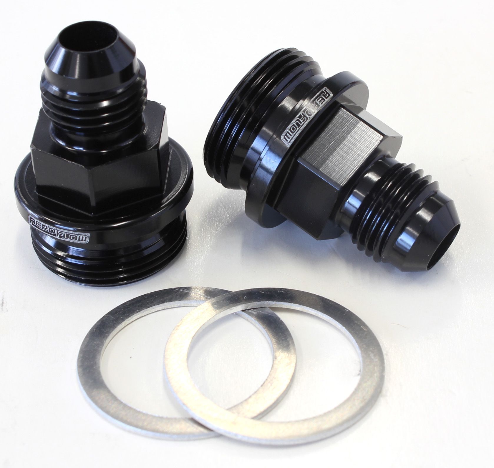 HOLLEY INLET FITTING -6AN BLACK 7/8" X 20 TO -6AN SHORT