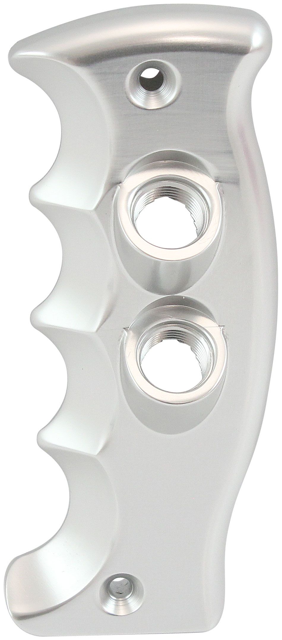 DUAL BUTTON PISTOL GRIP SIDE PLATE PASSENGER HANDLE SILVER