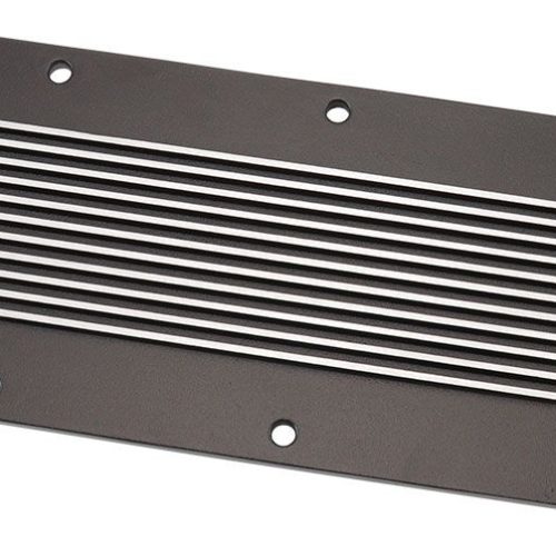 GM LS2 FINNED VALLEY PLATE    COVER BLACK CAST ALLOY LS3