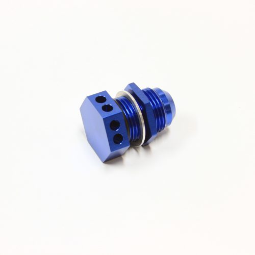 BOLT IN -10AN BREATHER CAST ORFABRICATED COVERS BLUE