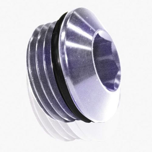 ORB SLIMLINE PORT PLUG -4AN   SILVER FINISH