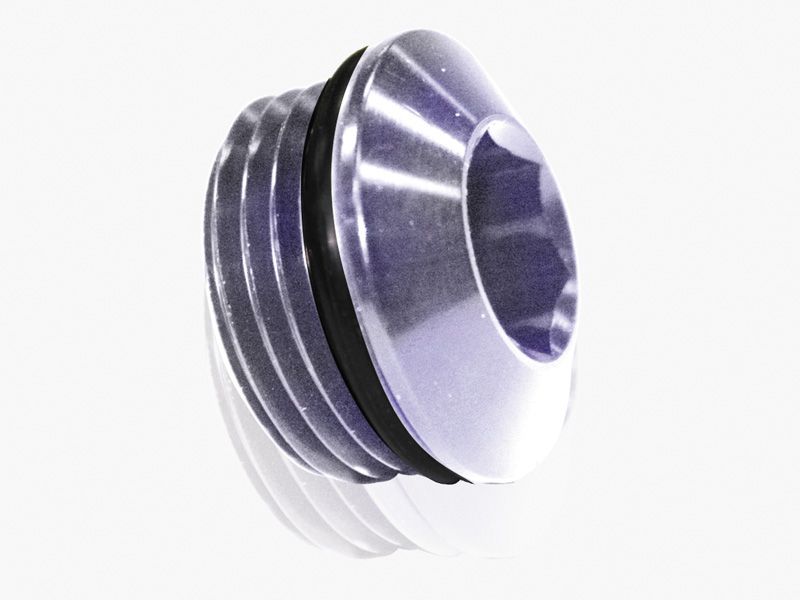 ORB SLIMLINE PORT PLUG -16AN SILVER FINISH