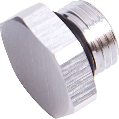 ORB HEX PORT PLUG -12AN       SILVER FINISH