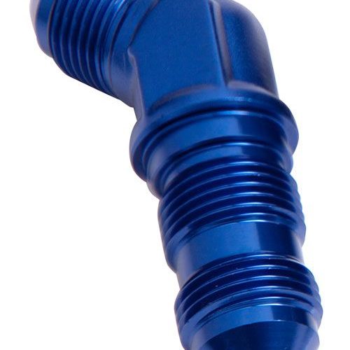 45 DEG BULKHEAD -3AN          BLUE BULKHEAD NUT SEPERATE