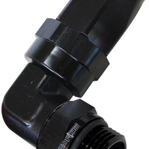 AF849-10-08BLK Aeroflow 90 Deg  10 Hose To Male  8 Thread Black