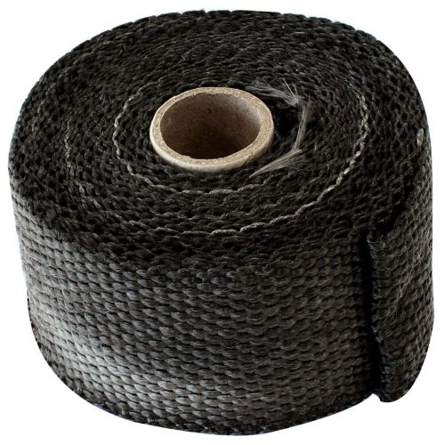EXHAUST INSULATION WRAP2″X15FT15 FOOT BLACK ROLL
