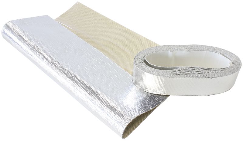 12"X24" SHEET ALUMINISED HEAT BARRIER ADHESIVE BACKED SILVER