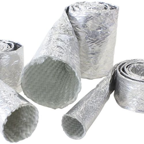 ALUMINISED HEAT SLEEVE 5/8″-1″SILVER FINISH 1 meter / 3 ft