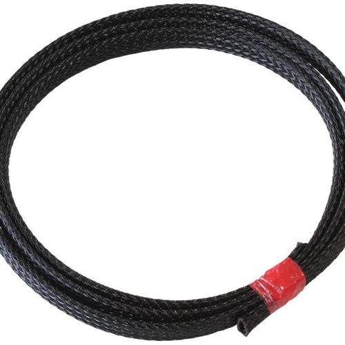 3/8″ 7.6M HEAT FLEX BRAID     BLACK TIGHT WEAVE HIGH COVERAG