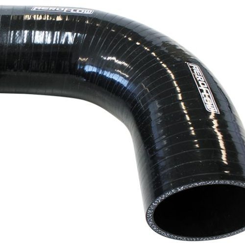 Silicone Hose 90 Deg; Black   I.D .75″ 19mm, Wall 4.5mm,