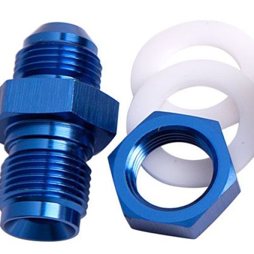 FUEL CELL FITTING -10AN       BLUE FUEL CELL BULKHEAD FITT