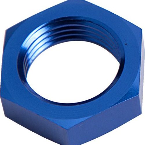 BULKHEAD NUT -6AN             BLUE SINGLE NUT