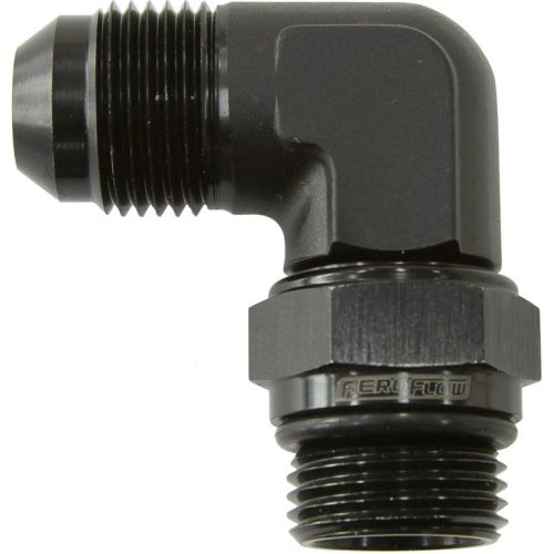 AF949-06-08BLK Aeroflow Male  8 Orb 90 To  6 An Male Black Full Swivel