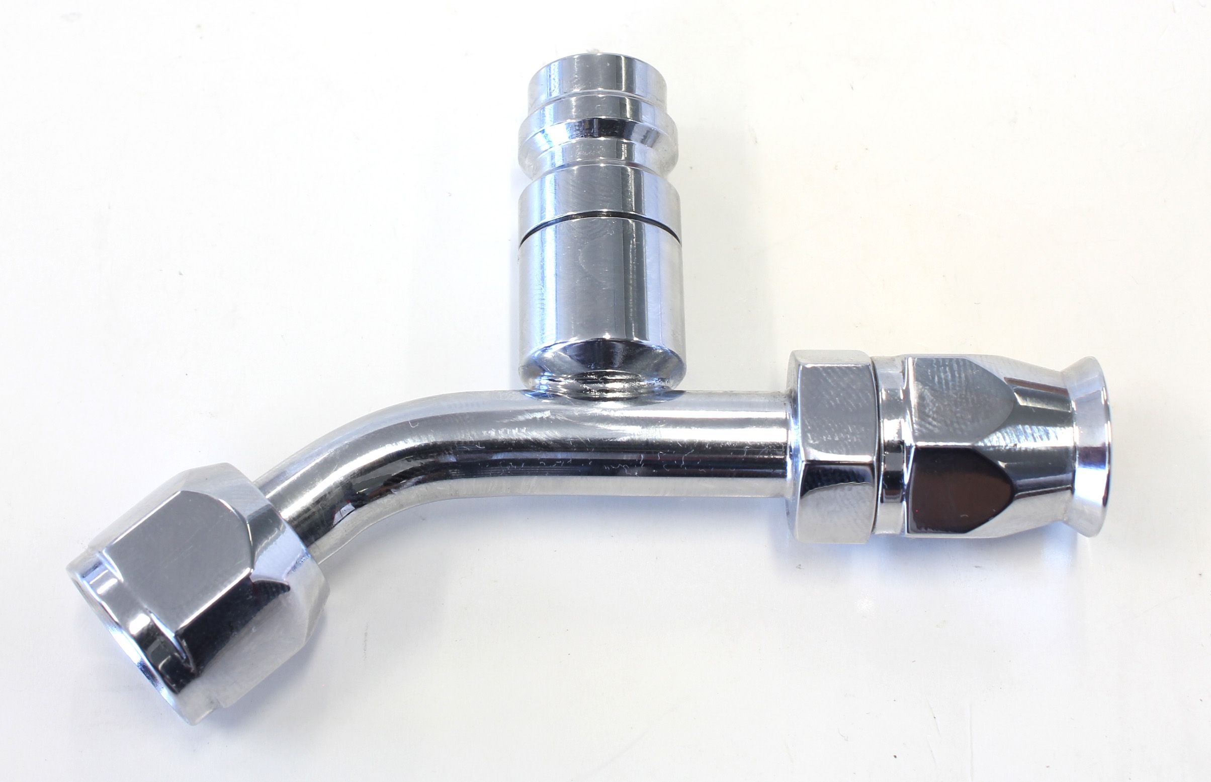 -6 A/C W/CHARGE PORT 45 DEG STAINLESS