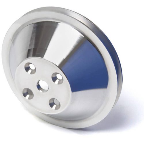 Water Pump Pulley SB Chev Long Water Pump 1-Groove, Polished Aluminium